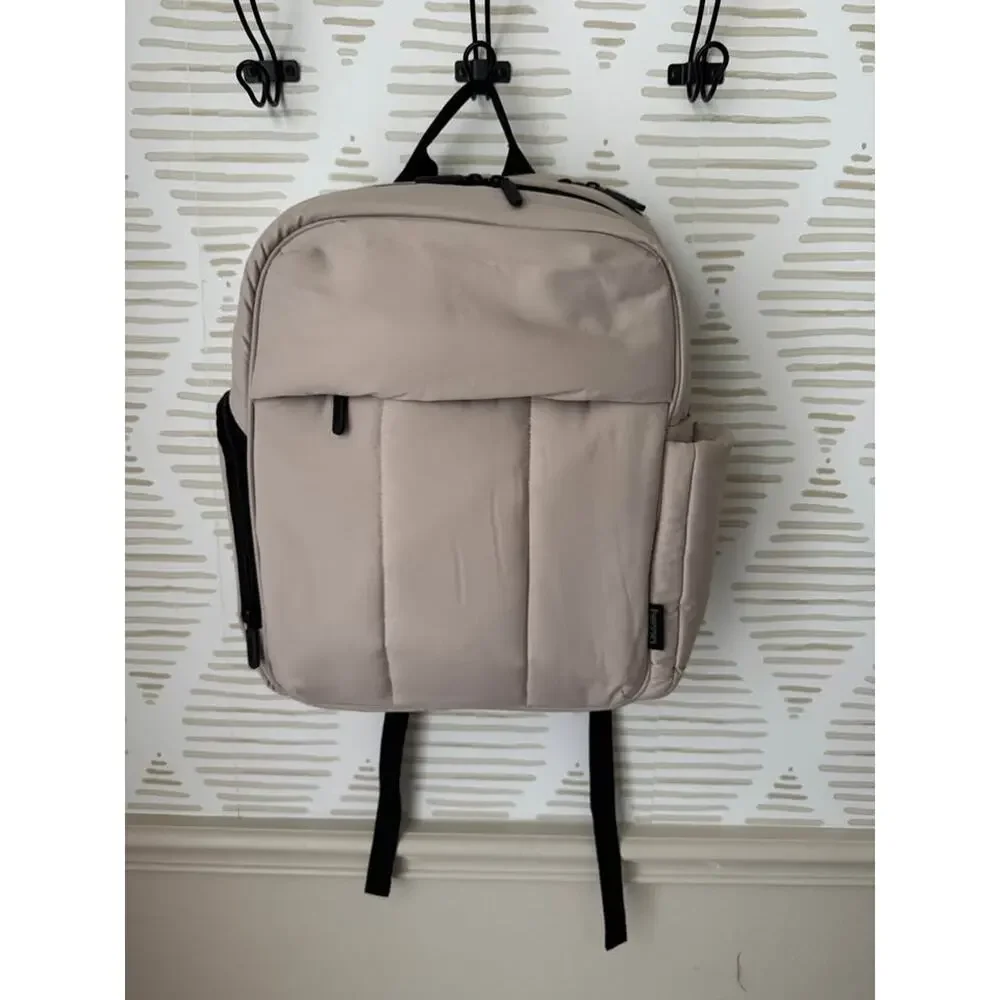 Baby Brezza Quilted Puffer Backpack Diaper Bag - Taupe